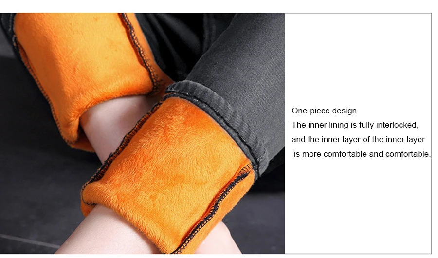 Winter Women Warm Jeans with Thicken Fleece Velvet Denim High Waist front Button back Strap Design Pencil Pants Plus Size S-6XL (8)