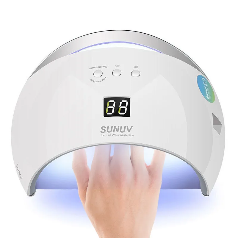 

SUNUV SUN6 Smart Lamp Nail LED UV Lamp Dryer Metal Bottom LCD Timer Multicolors for Curing UV Gel Polish Nail Art Tools
