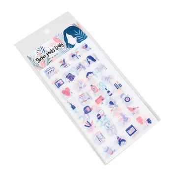 

4pcs/pack Simple Creative calendar Daily life Sticker Washi Sticker Album Dairy Decoration DIY Scrapbook Sticker