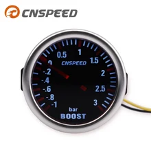 CNSPEED Универсальный 12 В Авто турбо Boost Gauge-1~ 0~ 3 бар " 52 мм дымовой указатель линзы турбо Boost бар метр Цифровой Белый светодиодный