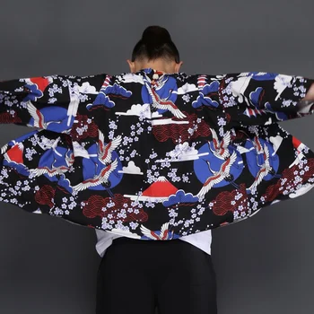 

Haori yukata men Japanese kimono cardigan men samurai costume male mens kimono shirt jacket Japanese yukata haori KK2421