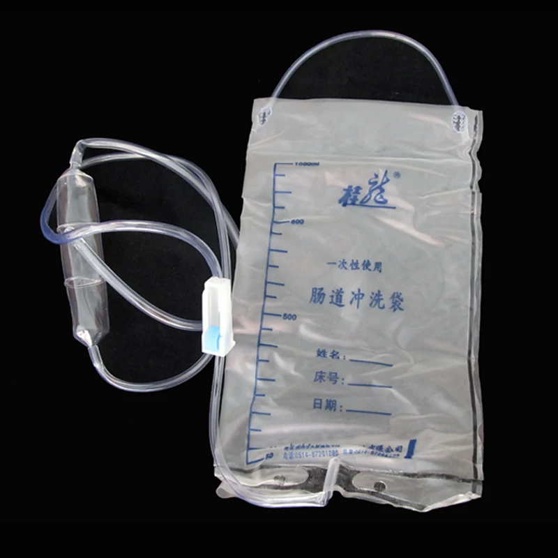 10pcs 1000ml plastic bag disposable enema bag coffee enema
