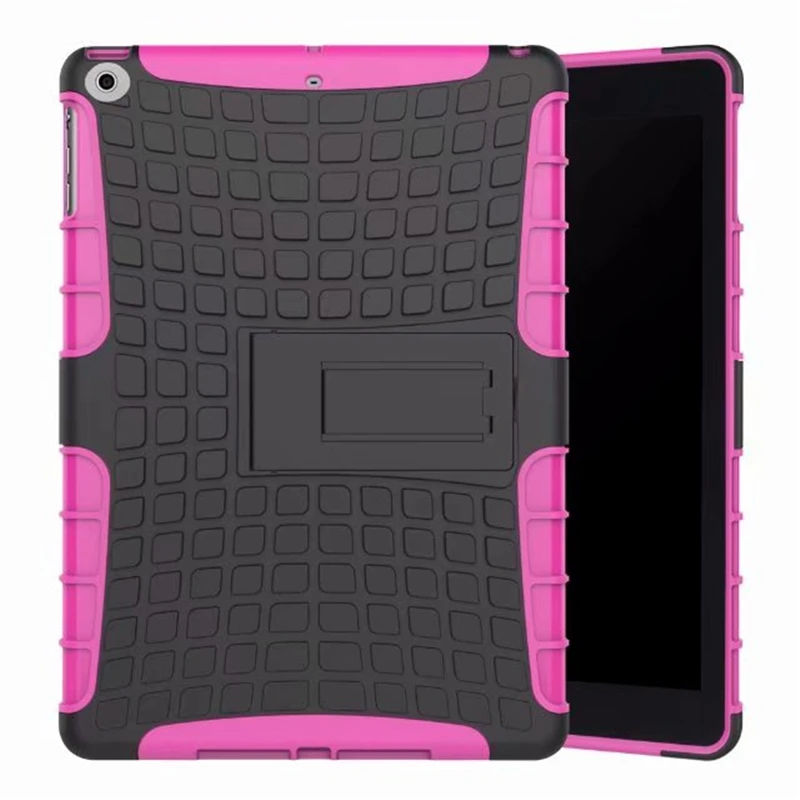 Tablet Case For iPad 9.7'' A1822 A1823 Shockproof Anti-fall Stand Tire pattern Back Cover For Apple iPad Case 9.7 inch