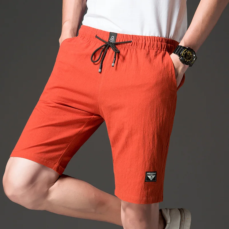

Summer 2019 home casual slim men's cotton shorts comfortable breathable Bermuda shorts