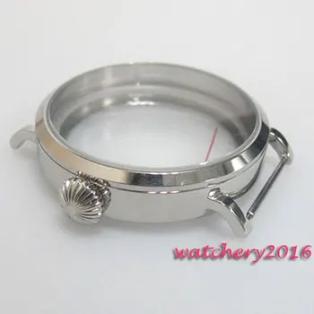 

46mm Parnis Round hardened Watch Case fit 6497 6498 Mechancial hand winding Polished Stainless steel Watch Case