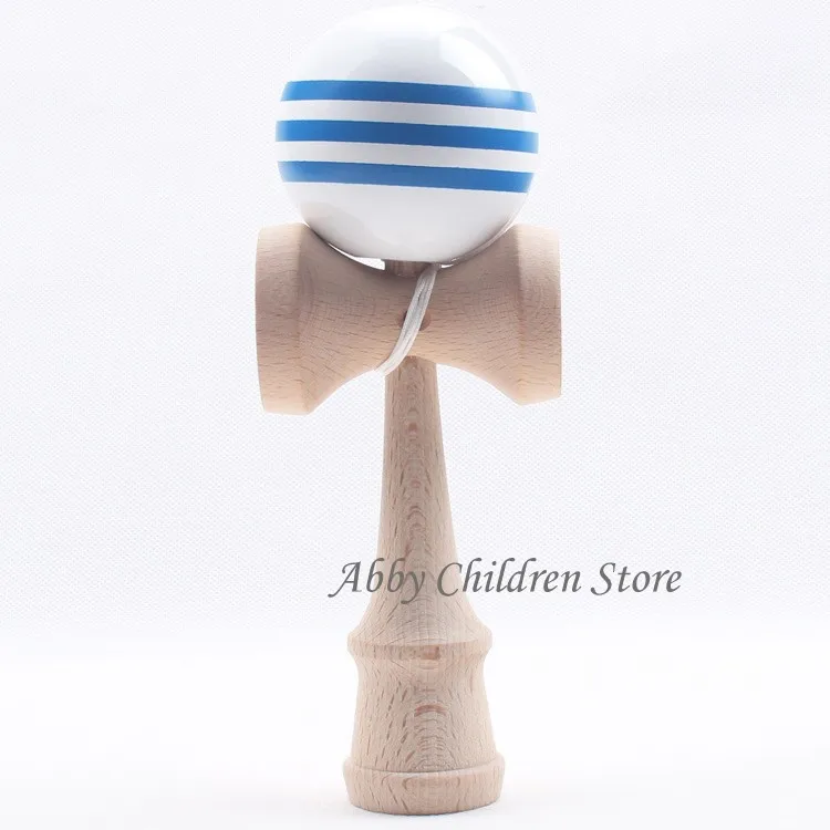 Abbyfrank Полосатый профессиональный Kendama 18,5 см красочная деревянная полоса детский тренировочный мяч магазин Японская Игрушка умелый подарок