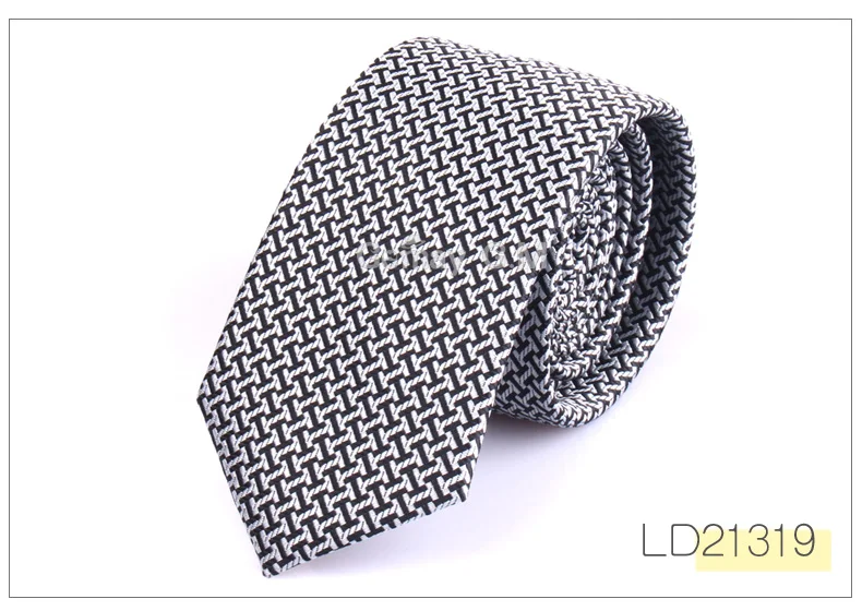 LD21319 Жаккардовый тканый галстук для мужчин, Свадебный деловой классический галстук, модный тонкий мужской галстук из полиэстера, галстук для костюма 6 см, ширина галстука - Цвет: LD21319