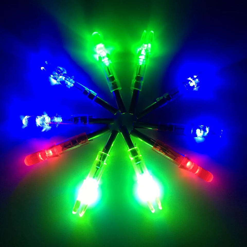 LED Arrow Nocks - 12 Pack Luminous Archery Lighted Arrow Tails