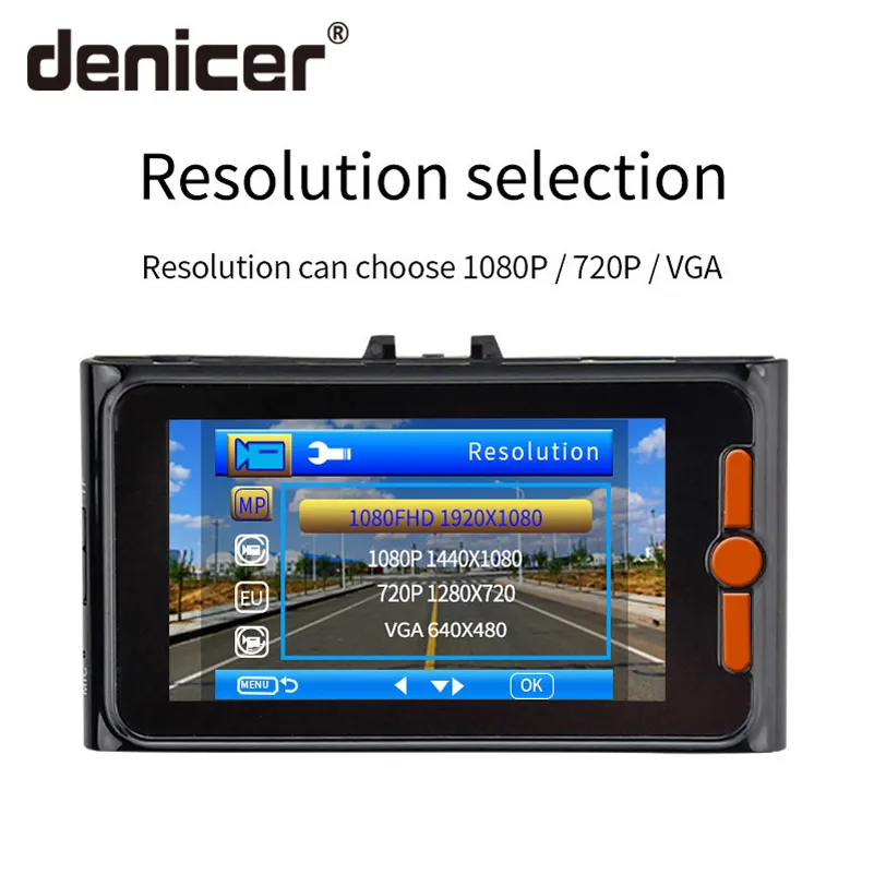 Denicer Dash камера Full HD 1080P в авто автомобиль видео запись видеорегистратор g сенсор