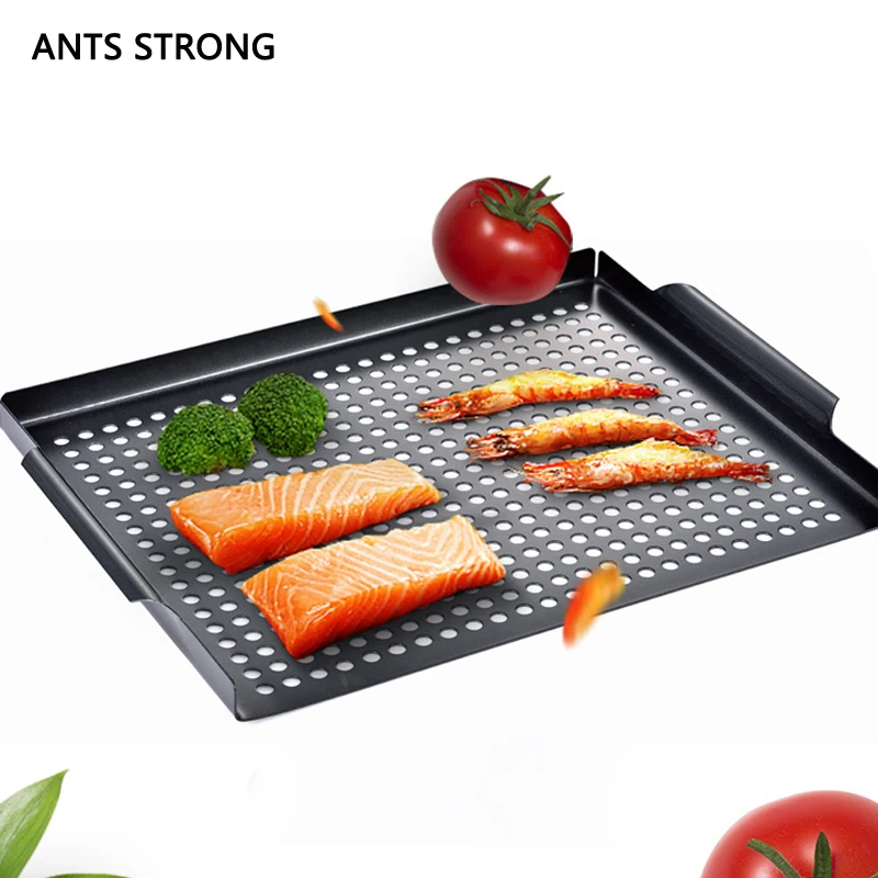 ANTS STRONG 1pcs rectangle bbq grill pan/outdoor stainless steel