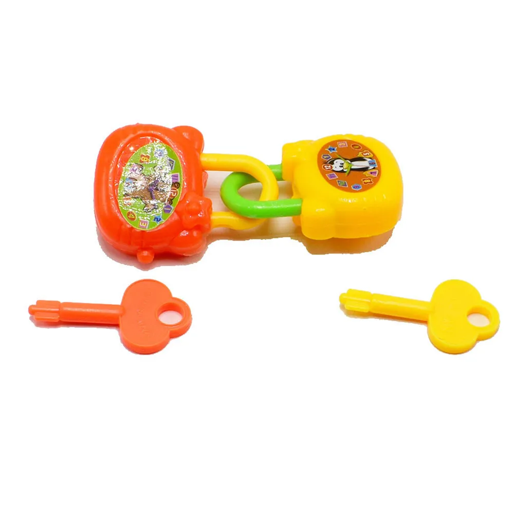 2 pcs Plastic Cartoon Children With Keys Toy For Kids Colorful Birthday
