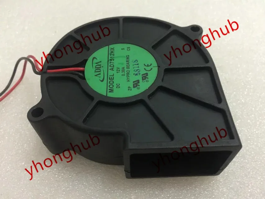 ADDA AD7512HX DC 12V 0.30A 2 провод сервер центробежный воздухонагнетатель широкого спектра