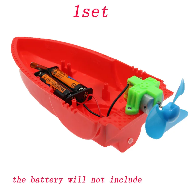 

1set RC Electric Model Boats for Handmade Technology Production Parts Toys Wind Boat Speedboats Children Boys DIY Assembly