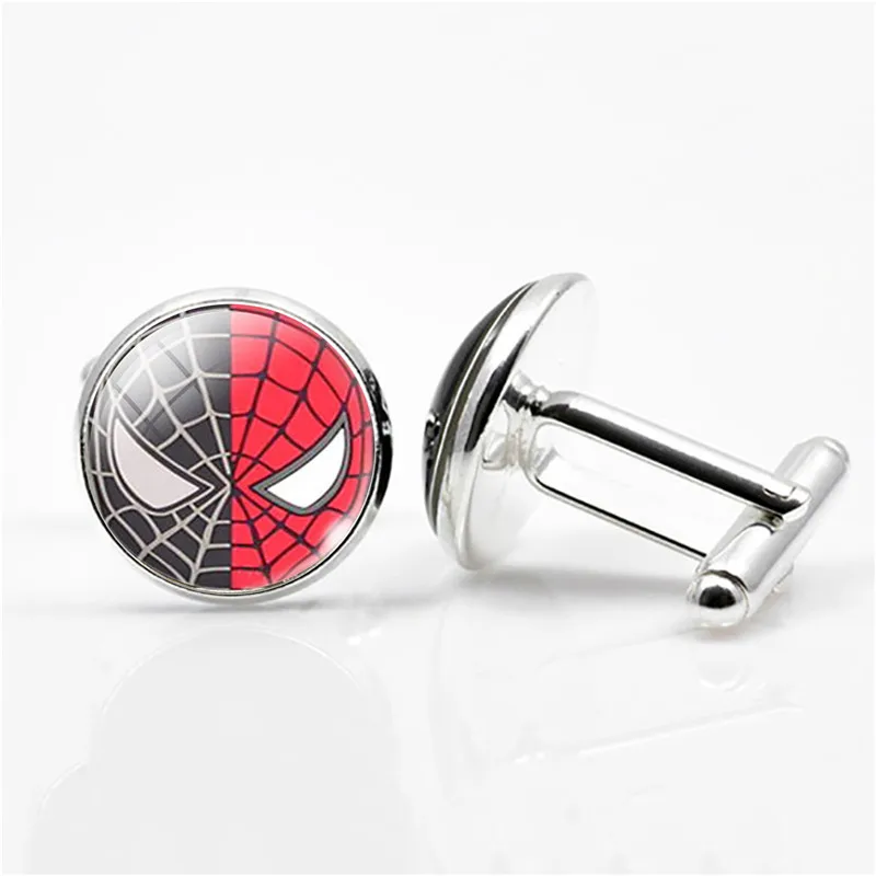 Модные Запонки Marvel Avengers spider-time gem стеклянные Запонки игра связанные ювелирные изделия милые подарки для детей