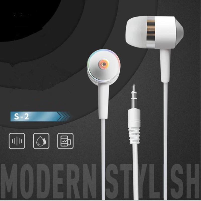 HOTR S2 Simple Fashion HD Good Sound Quality 3D Stereo Effect Earphone Wired Headset 3.5mm Plug Universal Earpiece Headpiece | Электроника