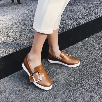 

Big Size 11 12 ladies high heels women shoes woman pumps Sweet single shoe deep casual shoe buckle