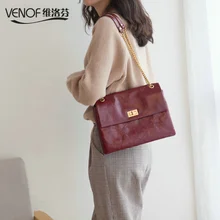 Модные европейские сумки-конверты для женщин, восковая масляная цепь кожи, натуральная кожа, сумка через плечо, женские сумки-мессенджеры