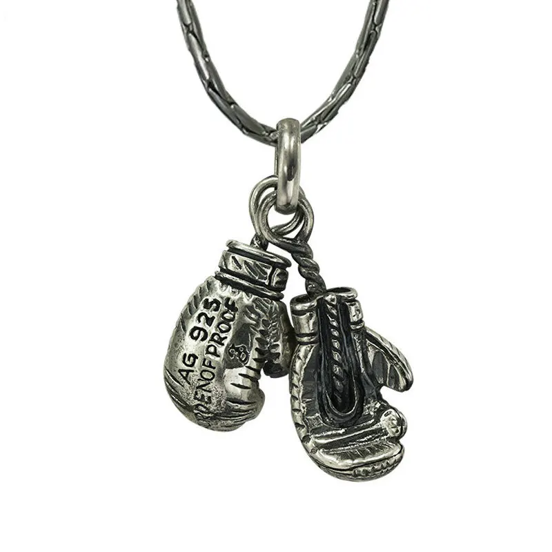 

RADHORSE Pendant 925 Sterling Silver Fine Jewelry Retro Boxing gloves Modeling Fine Craftsmanship S925 Silver Pendants