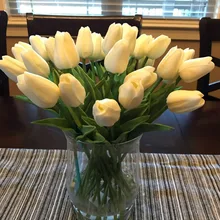 10 шт./лот Искусственные цветы тюльпаны настоящие на ощупь искусственные цветы для украшения Букет цветов для домашнего подарка свадебные декоративные цветы