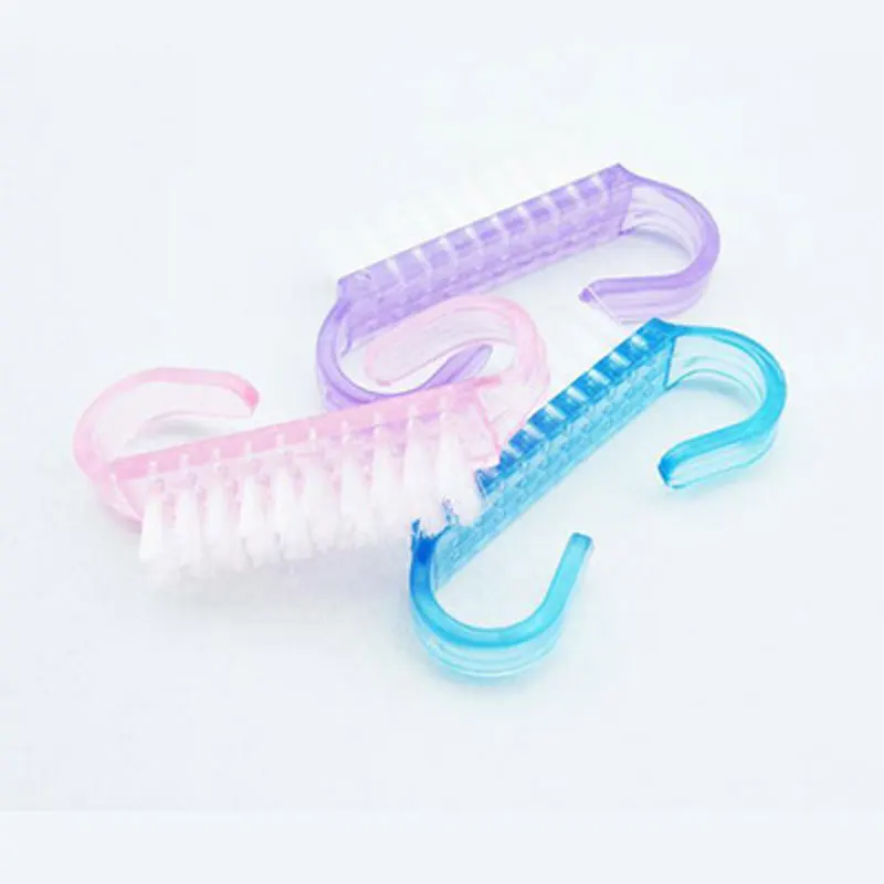 

2pcs/lot Handy Nail Art Dust Cleaning Brush Plastic Washing Brush Manicure Pedicure Tool