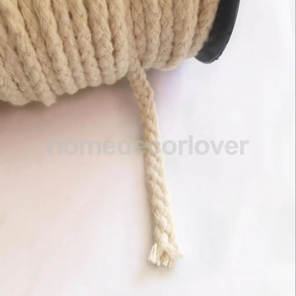 Multi-purpose Natural Twisted Cotton Rope Clothesline Rope Knitting Cord Crafts