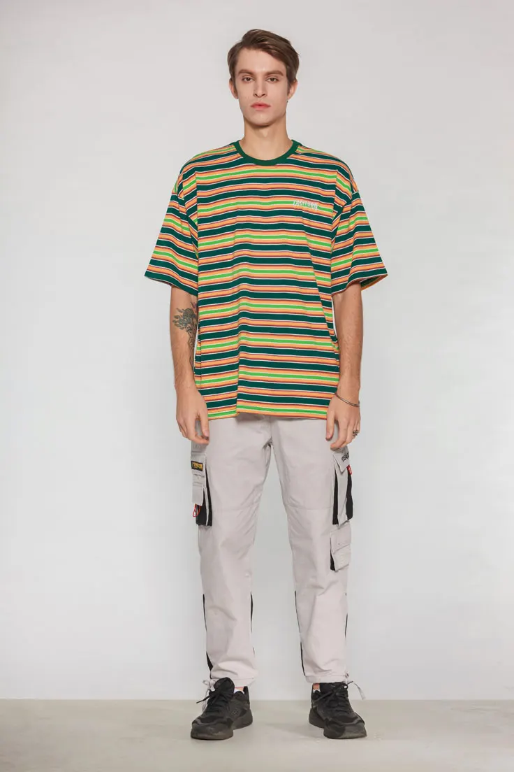 Embroidery Multi Striped Tshirts 1