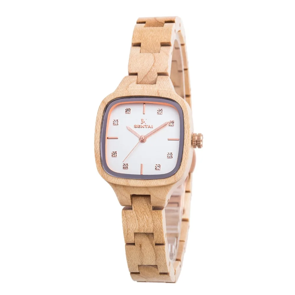 Luxury Fashion women`s Watches SENTAI Brand Handmade Wooden Women Quartz Watch Wood Case Retro Wrist Watch Valentine's Day Gifts цена Luxury Fashion women`s Watches SENTAI Brand Handmade Wooden Women Quartz Watch Wood Case Retro Wrist Watch Valentine's Day Gifts цены онлайн