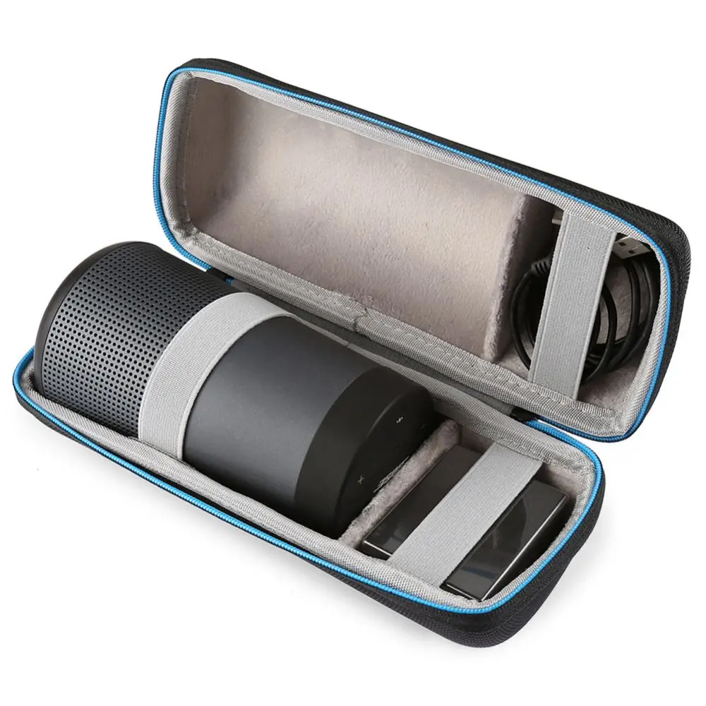 

Travel Protective Case For Bose Soundlink Revolve Bluetooth Speaker Carry Pouch Bag Cover Case Extra Space For Plug and Cable