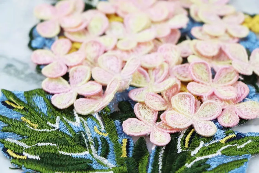 Новая мода DIY Аппликация вода растворимая вышивка костюм украшение цветок патч цветные Переводные изображения аксессуары
