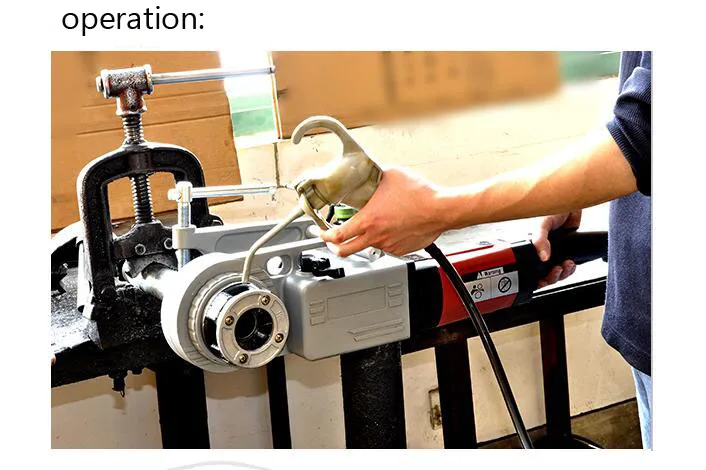 SQ30-2B 2-дюймовый Портативный электрический автомат для резки трубы, резьбонарезная головка резьбонарезной станок, трубонарезный станок лазерный резак