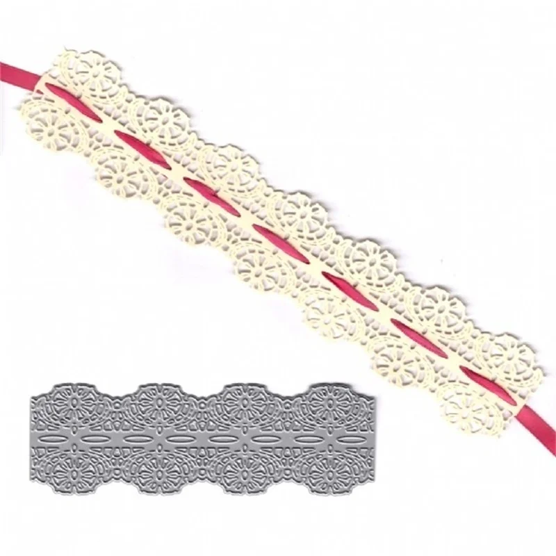 Кружева цветок край границы металла режущие штампы трафареты для DIY Скрапбукинг Декоративные поделки тиснение бумажные карты 3 вида стилей