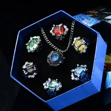Anime katekyo hitman renascer anéis cosplay figura moda anel vongola família sawada tsunayoshi hibari rokudou mukuro figuras