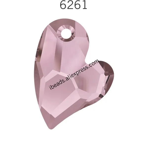 1 шт.) Кристалл от Swarovski 6261, посвященная 2 U подвеска в форме сердца, сделанные в австрийском стиле, Свободные Стразы для ювелирных изделий своими руками - Цвет: Crystal 001 ANTP