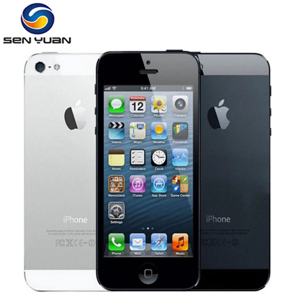 

Original Factory Unlocked Apple Iphone 5 Mobile Phone 16GB 32GB 64GB ROM IOS 3G 4.0" 8MP touchscreen iCloud WIFI GPS GPRS Used