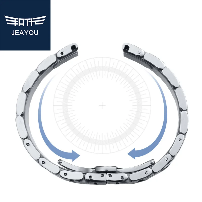 Jeayou Нержавеющая сталь ремешок только для Для мужчин с развернуть Для мужчин t Button