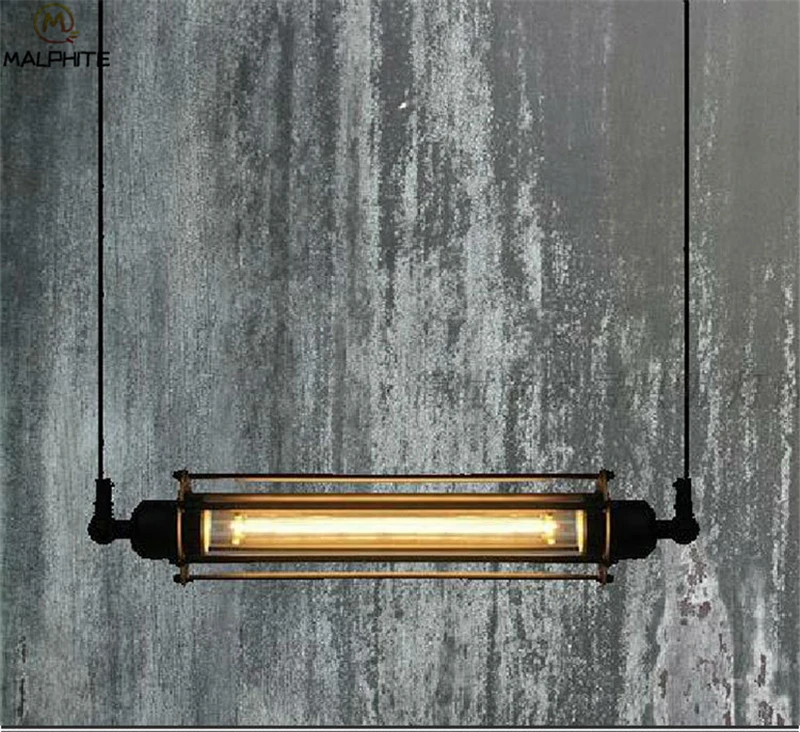 Винтажный промышленный Декор подвесные светильники железная Лофт прикроватная тумбочка для спальни Ресторан подвесная панель освещения