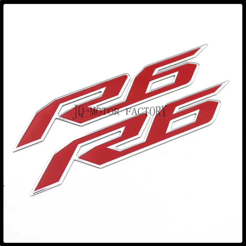 Для YAMAHA R6 эмблема мотоцикла переводная картинка 3D Танк колеса логотип "R6" Стикеры - Цвет: D