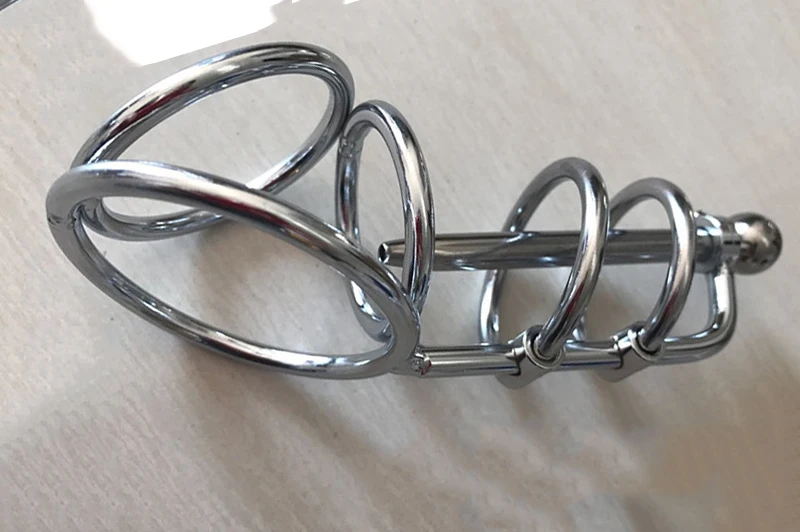 

Men Chastity Lock Stainless Steel Male Chastity Device with Catheter Testicular Crafts home Decro ornament Figure Miniatures