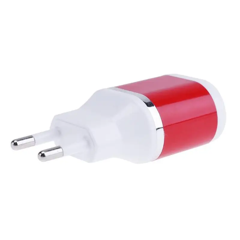 Mobile Phone Chargers EU Plug Dual Port USB Charging 5V 1A Double Charger Port Mini Portable Cellphone Charge Station Retail (2)