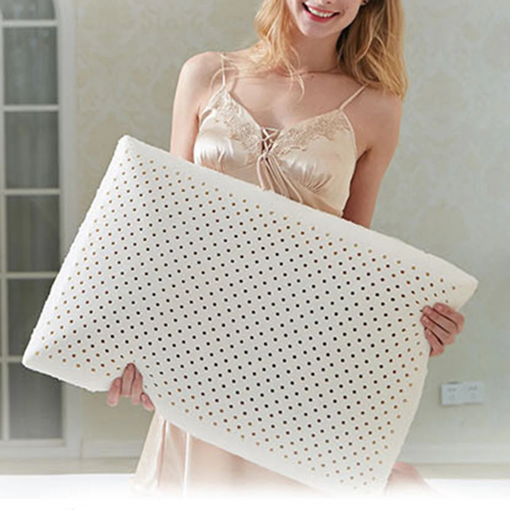 

Relieve Stress Latex Cushion Pillow Neck Protector Nap Headrest Head Sleeping Back Breathable Pillow Office