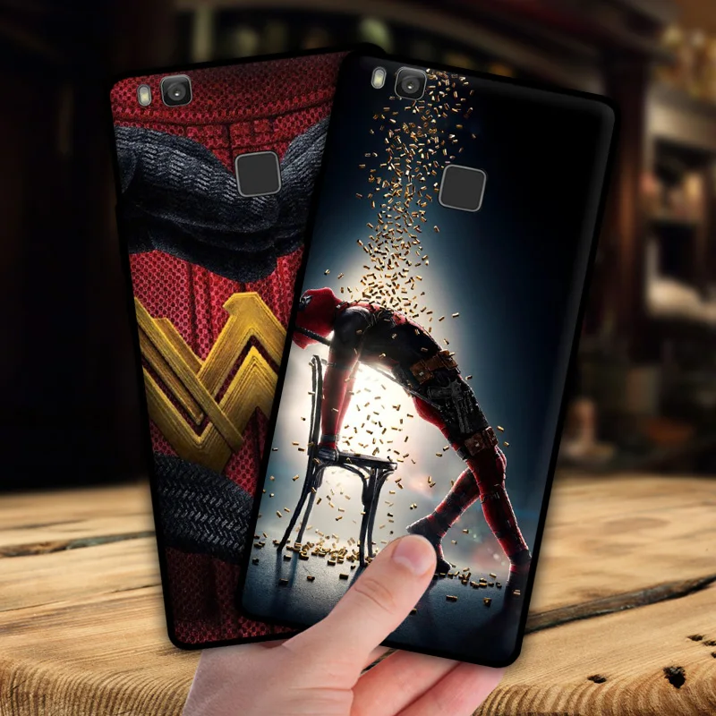 mosirui for Huawei G9 lite/P9 lite case Marvel hero Deadpool Spiderman Black Panther Hulk Silicone soft shell black Matte Case |