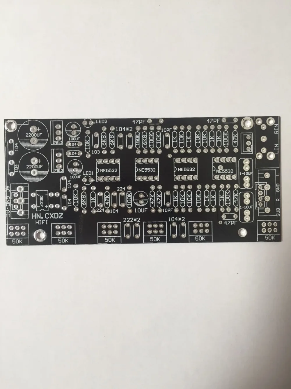

Fannyda DIY Six knobs upgraded version NE5532 tone board 2.1 channel home amplifiers front stage front panel PCB empty board