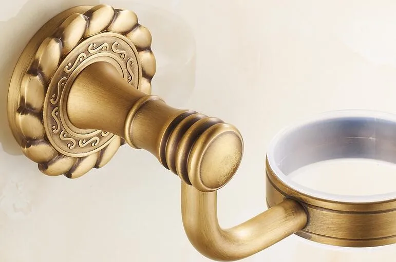 Античная латунь двойной держатель стакана-тамблера отдельная зубная щетка держатель для аксессуаров для ванной сантехника для ванной мебель туалетная