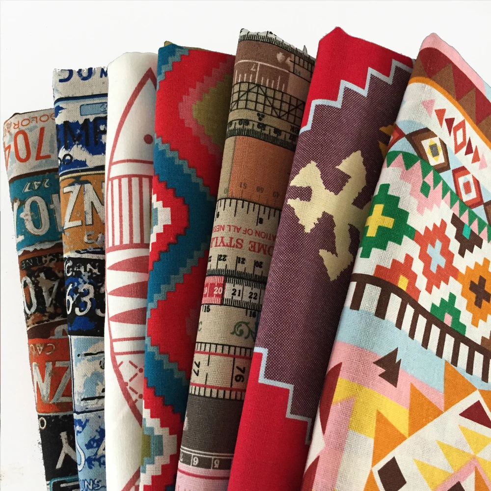 Американский стиль, деревенский стиль, Ретро стиль, лен/хлопок, ткань, скатерть, подушка, пэчворк, ручная работа, сделай сам, ткань