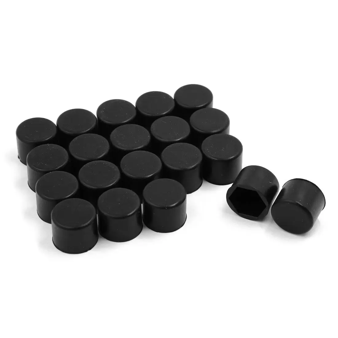 EDFY 20pcs Universal Black Silicone Wheel Lugs Nuts Bolts Covers