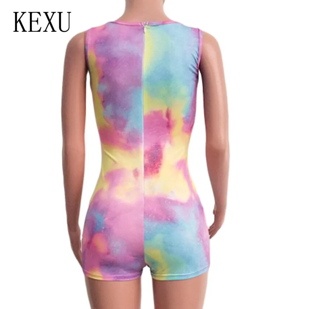 KEXU New Arrival Summer Sexy Hollow Deep V-neck Star Print Jumpsuits Elegant Sleeveless Bodycon Playsuits Women Retro Overalls KEXU New Arrival Summer Sexy Hollow Deep V-neck Star Print Jumpsuits Elegant Sleeveless Bodycon Playsuits Women Retro Overalls