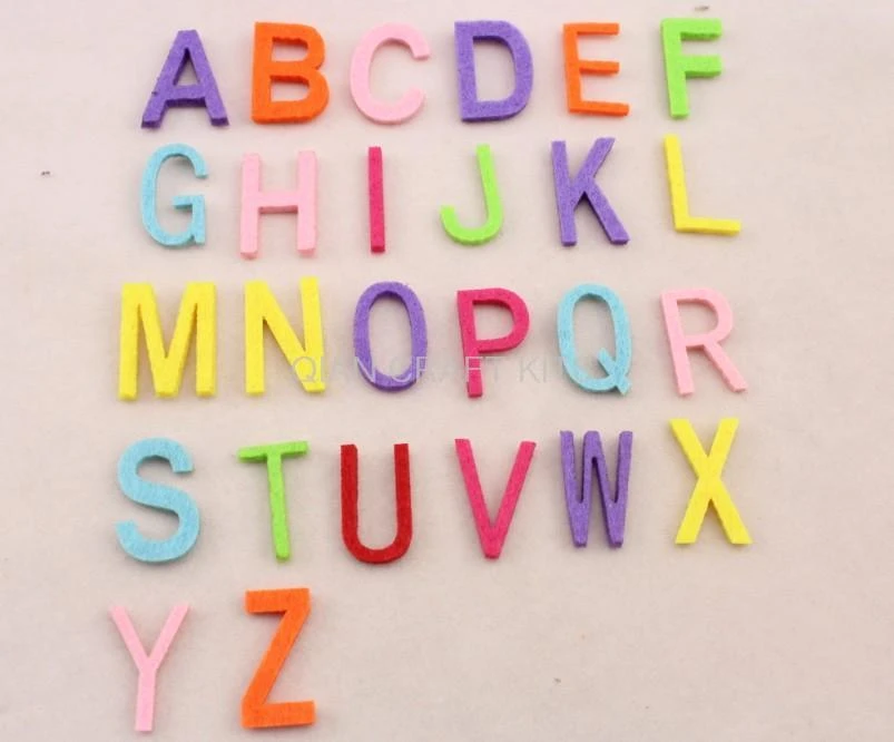 セットの500ピース30ミリメートル生地ウールフェルト文字アルファベット混合色知育玩具diyの作品のため針クラフト Set Of Set Coloresset Diy Aliexpress
