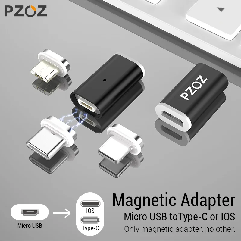 

PZOZ Magnetic Adapter Cable Micro usb Adapter Fast Charging Phone Microusb Type-C Magnet Charger usb c For iphone xiaomi Type C