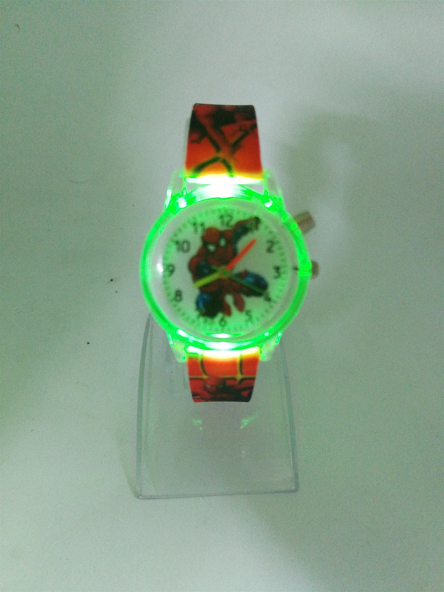 Детские часы с изображением Человека-паука, кот, мультфильм, электронный красочный светильник, источник, детские часы для девочек на день рождения, подарок для детей, наручные часы