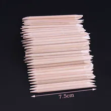 50 шт. инструмент для маникюра оранжевая деревянная палочка для удаления кутикулы Инструмент для педикюра маникюра двухголовые палочки для ногтей инструменты для красоты ногтей